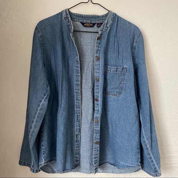 Vintage Shaver Lake Stonewashed Denim Button Up - Picture 2 of 8